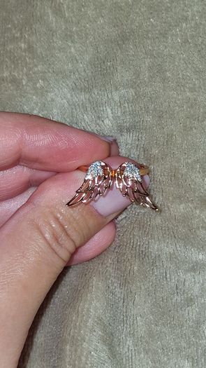Angel Wing Diamond Ring in 10K Rose Gold 05 ct