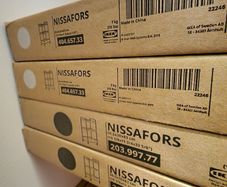 Ikea Nissafors Trolley (1 Set), with Wheels, 3 Levels, in Black or White, Not Assembled
