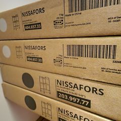 Ikea Nissafors Trolley (1 Set), with Wheels, 3 Levels, in Black or White, Not Assembled