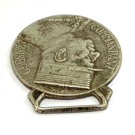 Vintage French Homage Medal To Commandant Guesnet
