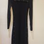 Mint Velvet Long Ribbed Black Dress Image 8