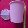 Small Pink Plastic 7inch Fliptop Food Waste Bin Image 8