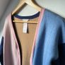 White Stuff Reversible Cardigan | Colorblock & Stripe | Cotton Cashmere Blend | Size UK 10 Image 3