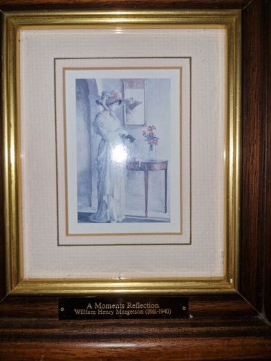 "A Moments Reflection" by William Henry Margetson framed print