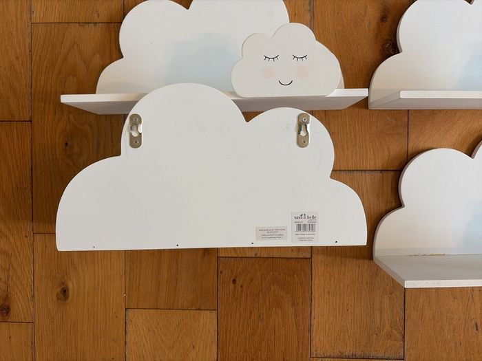 6 cute Sass & Belle white cloud shelves