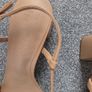 Never Worn. Primark Sand/Biscuit/Tan/Beige Block Heel Strappy Sandals. Size 4 Wide Fit. Image 2