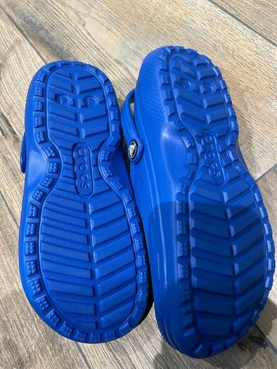 Crocs lined clogs blue size J UK 4 EU 36-37 brand new