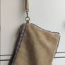 Authentic Italian Suede Crossbody Bag Genuine Leather Boho Style Image 2