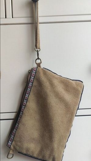 Authentic Italian Suede Crossbody Bag Genuine Leather Boho Style