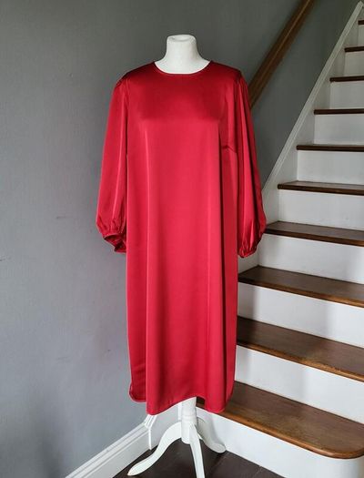 CurveWow red satin shift dress, Size 18, BNWT