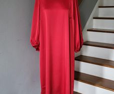 CurveWow red satin shift dress, Size 18, BNWT
