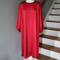 CurveWow red satin shift dress, Size 18, BNWT