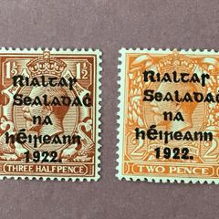 Ireland Thom Overprint Feb 1922 Variety R over S
