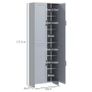 Freestanding Kitchen Cupboard, 4-Door Storage Cabinet Organizer with Adjustable Shelves Grey Image 3