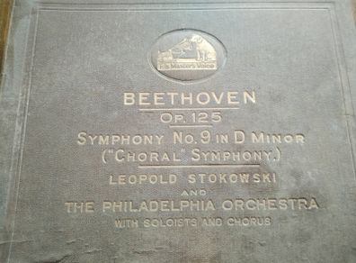 Shellac Gramophone Beethoven Symphony 9 in d minor op 125 choral symphony 75 record