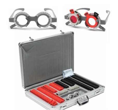 BRAND NEW 266 Pcs Optical Lens Optometry Rim Case Kit Set w/ Optometry Test Trial Frame