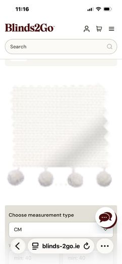 Pair of Cream Roman blinds