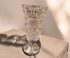Vintage Waterford Crystal Glandore Footed Vase Genuine Acid Mark
