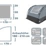 Caravan Rear Tent 190x170cm Garden Tent Kitchen Tent for Caravan" Image 3