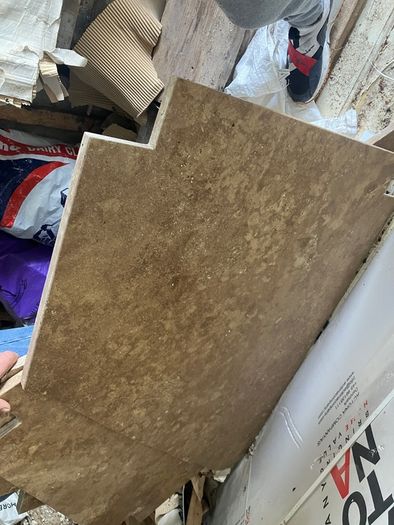 Travertine marble countertops
