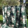 Custom Made Long Botanical Print Pair of Curtains. Image 3