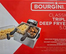 Bourgini Classic Triple Deep Fryer. New.