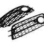NEW Honeycomb Front Fog Light Grille Covers For AUDI A4 B8 S-Line S4 2008-2012 Image 7