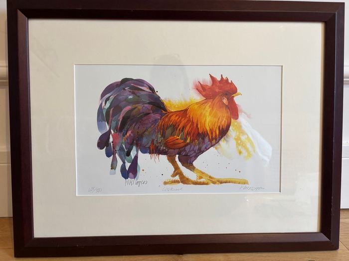 Peter Flanagan Signed Limited Edition "Cockini" Rooster Print and another original artworks