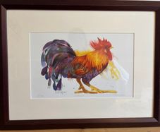 Peter Flanagan Signed Limited Edition "Cockini" Rooster Print and another original artworks