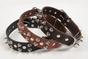 Dog Genuine Leather Spiked Collar