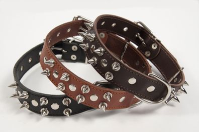 Dog Genuine Leather Spiked Collar