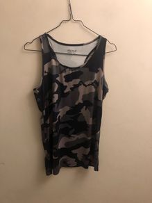 Army print vest top (age 13-14)