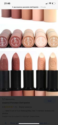 Brand New Essence Lipsticks Shade 02 Porcelain Doll