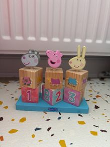 peppa pig wooden stacking toy