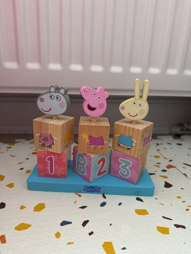 peppa pig wooden stacking toy