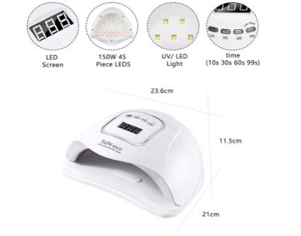LED UV Nail Dryer with 36 Dual Light Source 54W