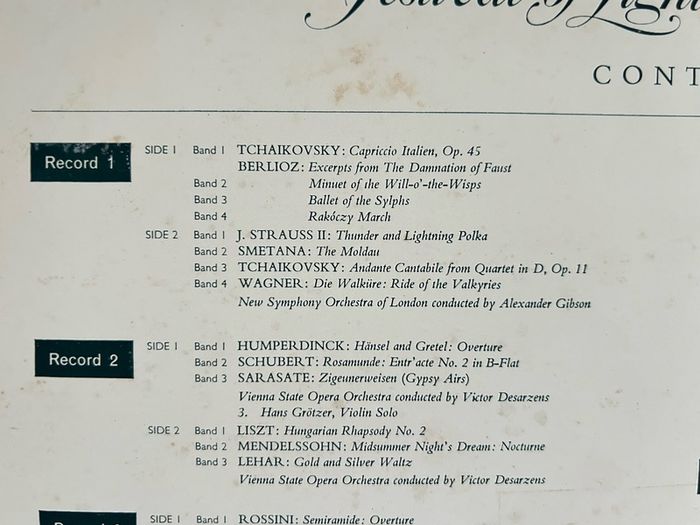 Festival of Light Classical Music 11 LP Vinyl Record Box Set