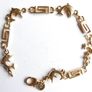 Vintage 24K GF Gold Filed Bracelet Bangle with Dolphins length 8" - 11,33g Image 8