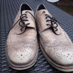Kenneth Cole mens off white leather shoes