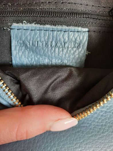 NEW Blue Leather Cross Body Bag