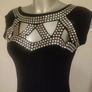 River Island long line black detailed top size UK14 EU42 Postage included Image 2