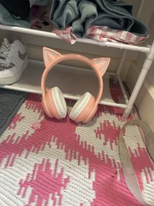 Kids cat headphones,case and charger