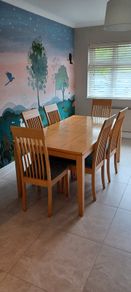 Extendable Solid Maple Dining Table & 6 Chairs