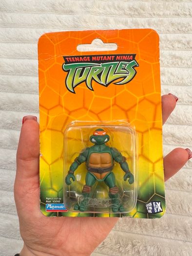 2002 Michelangelo Mini Figure Teenage Mutant Ninja Turtles TMNT Mirage Studios approx. 5.5 cm. Damaged Box Please see photos