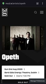 Opeth ticket