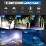 LED Super Bright, Rechargeable LED Torch 10000 Lumens XHP70.2, IP67 Waterproof Tactical Flashlight, Powerful Torch for Camping Hiking Emergency Gift with 6000mah Battery (FREE POSTAGE) Image 4