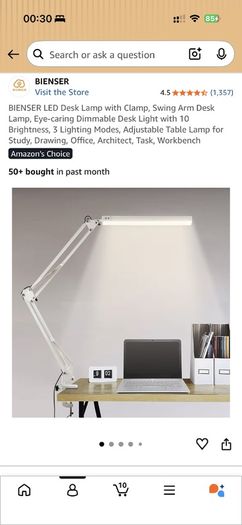 Bienser Led Swing Arm Desk Lamp