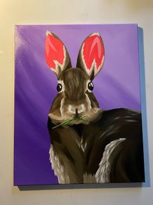 Bunny Rabbit Original Acrylic Painting