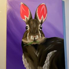 Bunny Rabbit Original Acrylic Painting