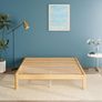 Wood King Size Bed Frame with Metal Slats Support, Platform King Bed Frame, Easy to Install, Noise Free, Sturdy, 30.5 cm High Image 7
